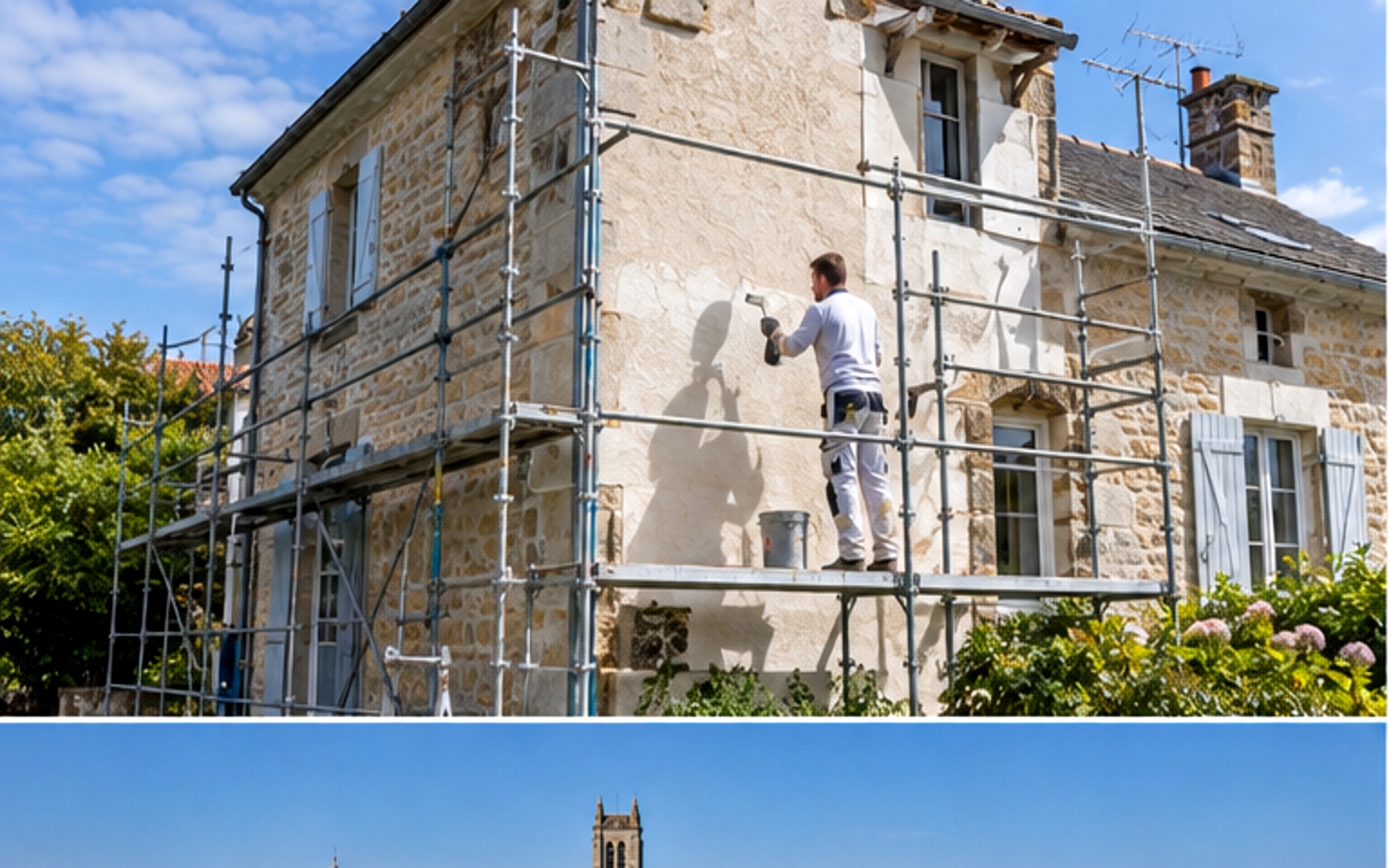 Chantier de toiture sur habitation à Celles-sur-Belle dans les Deux-Sèvres